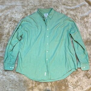 Field Gear green checked button down collared shirt